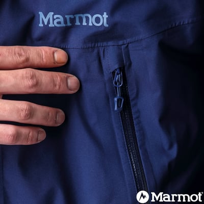 Marmot-Men's Solaris Jacket連帽GORE-TEX®防水透氣化纖保暖外套/藍色6