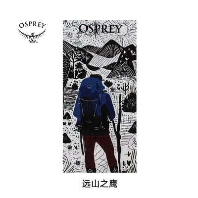 OSPREY小鹰户外魔術頭巾 男女適用 運動脖圍 面罩 防曬 透氣 焰影攀行/遠山之鷹2