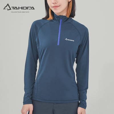 TAKODA Wi 環保機能輕量排汗速乾拉鍊上衣 女款 多色7