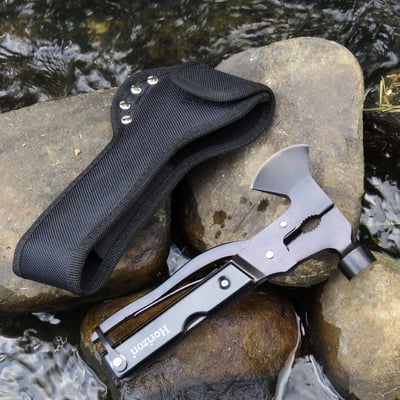 Horizon 天際線 黑化野人野外折疊刀/工具斧16