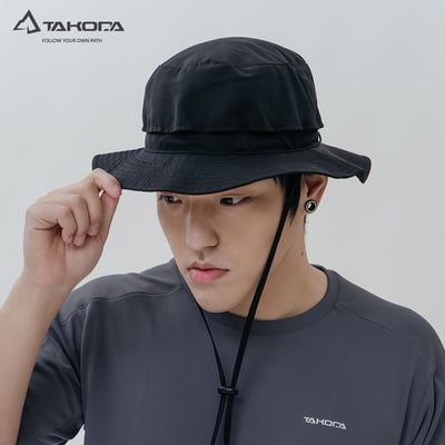 TAKODA Wiyaka 防潑水可收納漁夫帽 暖橘色/森林綠/黑色7