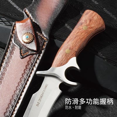 【二次開刃】狩獵直刀 高硬度316不鏽鋼 户外求生刀 潛水刀 野營刀3