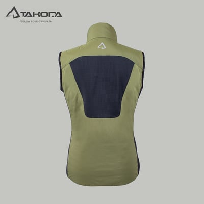 TAKODA  Okaga 輕量防風科技保溫棉登山背心 女款 黑色/軍綠 兩色17