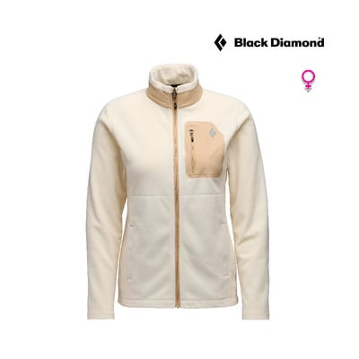 【Black Diamond】 W's Rift Full-Zip Fleece Jacket 女款刷毛保暖上衣 易洗 快乾 透氣 舒適 粉卡其1