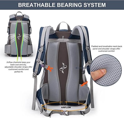 MOUNTAINTOP Unisex Backpack 40L 健行背包 附防雨罩 四色可選5