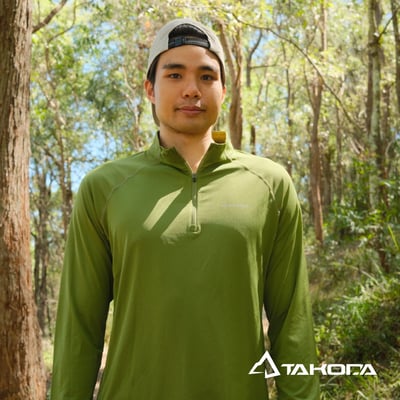 TAKODA Wi 環保機能速乾拉鍊長袖 男款 芥末黃/暗岩藍/森林綠10
