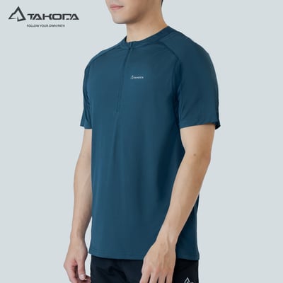 TAKODA Wi 環保機能輕量排汗半開襟短袖 男款 三色6