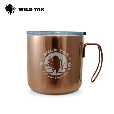 WILD YAK 北歐復古風-野氂牛真空斷熱不鏽鋼杯 380ml 雷雕版 三色可選6