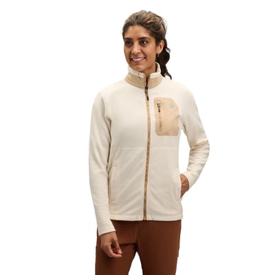 【Black Diamond】 W's Rift Full-Zip Fleece Jacket 女款刷毛保暖上衣 易洗 快乾 透氣 舒適 粉卡其2