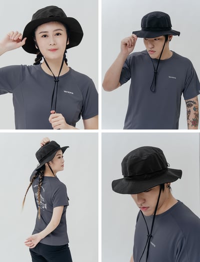 TAKODA Wiyaka 防潑水可收納漁夫帽 暖橘色/森林綠/黑色11