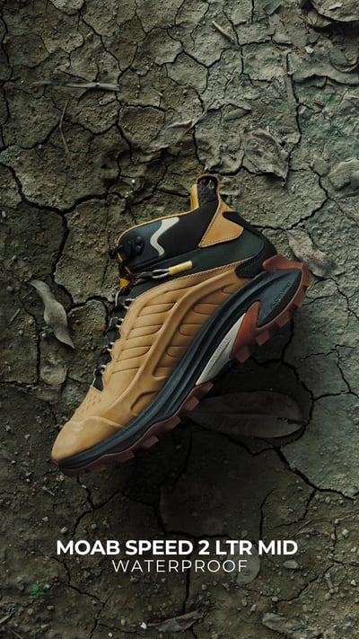 MERRELL MOAB SPEED 2 LTR MID WATERPROOF 男 中筒登山鞋 土黃色 (038425)18