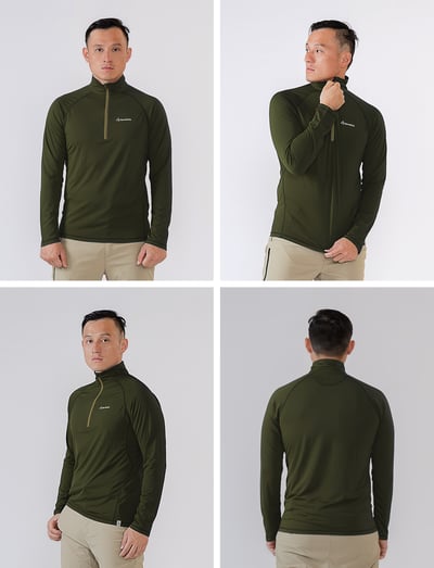 TAKODA Wi 環保機能輕量排汗速乾拉鍊上衣 男款 多色5