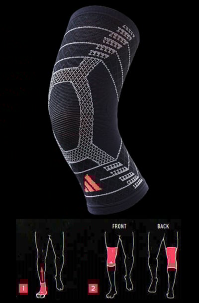 adidas WUCHT P3 3D立體針織運動護膝 最強運動護具4