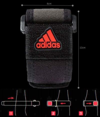 adidas 運動肘束帶 壓力提高 透氣提升 健身 運動 網球肘 羽球 高爾夫球肘 護肘 公司貨6