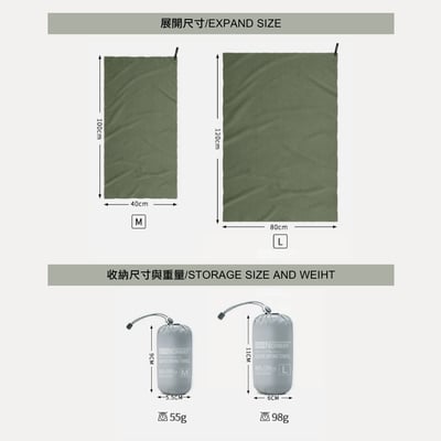 NORWAY 快乾運動毛巾 健身 運動 跑步 登山 旅行 涼感毛巾 易收納壓縮3