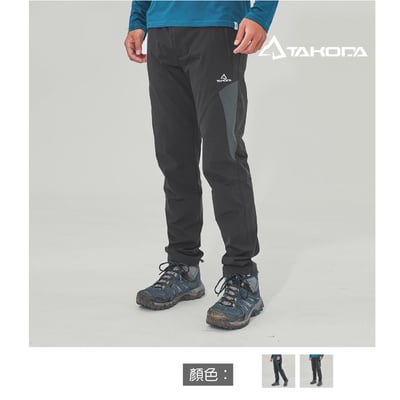 TAKODA 輕量彈性吸濕排汗速乾長褲 男款 黑色1