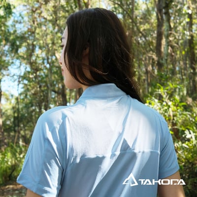 TAKODA Wi 環保機能輕量排汗拉鍊短袖 女款 淺藍/粉紫/芥末黃8