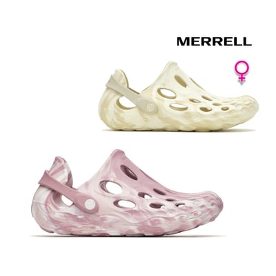 MERRELL HYDRO MOC DRIFT 水陸休閒鞋 風格潮流洞洞鞋 渲染粉/奶油白1