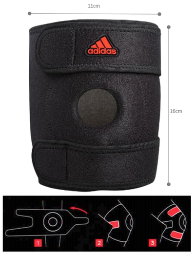 adidas 運動護膝 壓力提高 透氣提升 登山 跑步 健行 運動 /2入優惠 /公司貨3