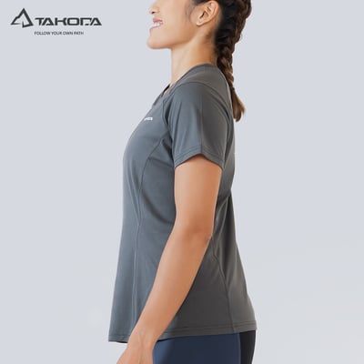 TAKODA Ogle 機能短袖攝影聯名系列-南湖大山 女款 深麻灰/沙漠棕3