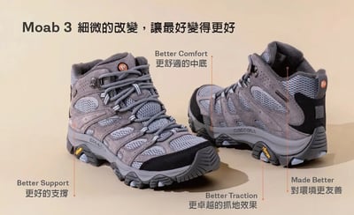 MERRELL-MOAB 3 MID GORE-TEX®登山健走鞋 多色 女款14