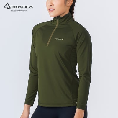 TAKODA Wi 環保機能輕量排汗速乾拉鍊上衣 女款 多色3