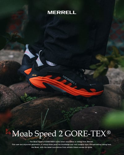 Merrell MOAB SPEED 2 GORE-TEX® 男款 防水登山鞋 黑橘色 (038393)9