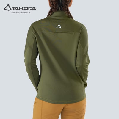 TAKODA Skan 厚版彈性刷毛套頭保暖衣 女款 兩色4