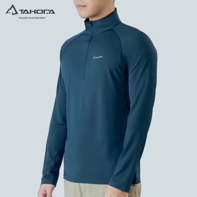 TAKODA Wi 環保機能輕量排汗速乾拉鍊上衣 男款 兩色3