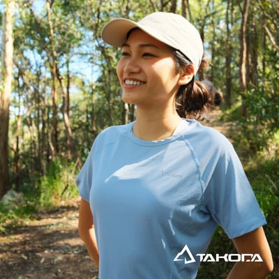 TAKODA Wi 環保機能輕量速乾圓領短袖 女款 淺藍/粉紫2