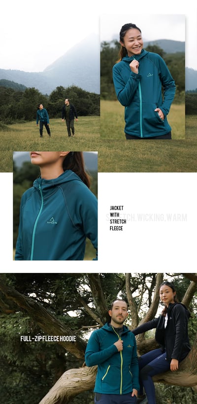 TAKODA  Skan 中層刷毛連帽外套 女款 暗岩藍/黑 兩色16