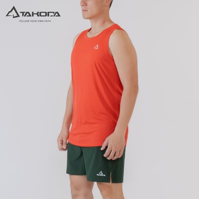TAKODA Wi 環保機能速乾無袖背心 男款 黑/橙紅/黃 三色8