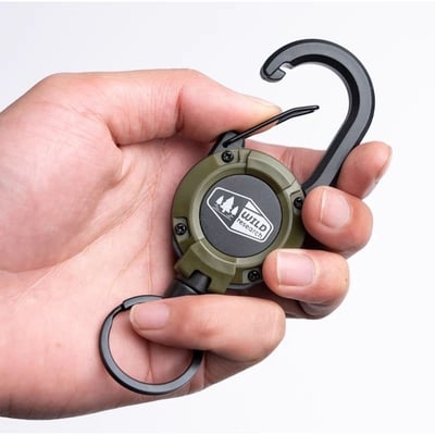 日系風 WILD 多功能伸缩掛勾 鑰匙圈 登山扣 防丟防盜 延長鍊 伸縮扣 證件扣 掛勾2