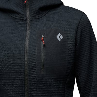 【Black Diamond】 W's Diverge Full Zip Hoody 女款保暖連帽外套 攀岩 休閒 外出 登山 跑步 黑色6