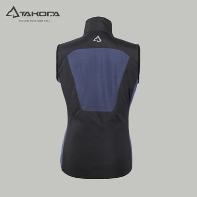TAKODA  Okaga 輕量防風科技保溫棉登山背心 女款 黑色/軍綠 兩色10