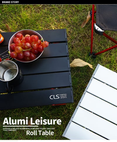 鋁合金輕便桌 蛋捲桌 露營 登山 旅行 輕巧易攜帶 附收納袋8