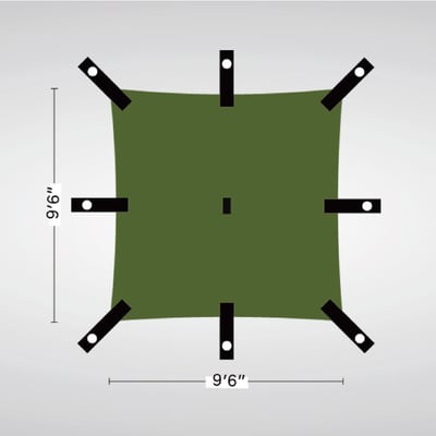 Chinook 軍規戰術天幕 HEAVY DUTY TARP (3X3) 天幕帳【軍綠色/沙色】4