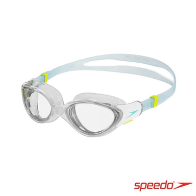 Speedo 女性 運動泳鏡 Biofuse2.0 白/藍 【小臉型適用】1