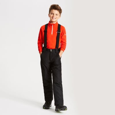 Dare2b 兒童防水透氣吊帶滑雪褲 深灰 粉紅2