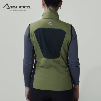 TAKODA  Okaga 輕量防風科技保溫棉登山背心 女款 黑色/軍綠 兩色13