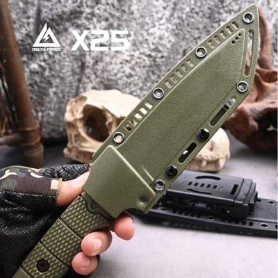 DELTA FORCE 波蘭户外多功能求生刀 潜水直刀 野營刀 高硬度4