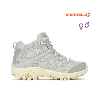 Merrell Moab 3 Mid Waterproof 防水輕量登山健行鞋 男/女款 淺灰色1