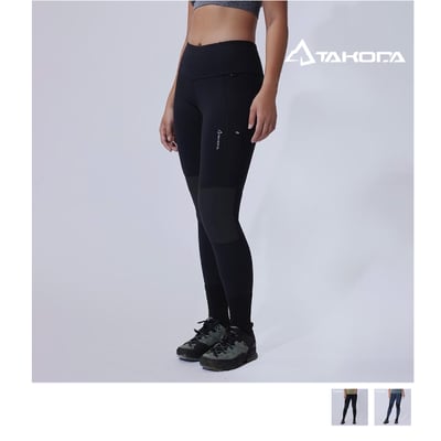 TAKODA 輕量耐磨登山緊身褲 女款 黑色 (包覆升級版)1