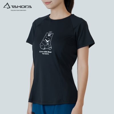 TAKODA Ogle 環保機能短袖印花系列-臺灣黑熊 女款 兩色6