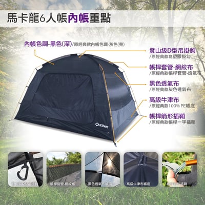 好野 Outthere 馬卡龍6人帳｜風尚迷彩｜全新配色｜寬敞易搭｜舒適耐用｜時尚美型5