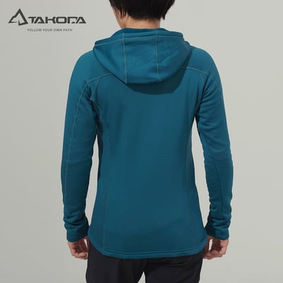 TAKODA  Skan 中層刷毛連帽外套 女款 暗岩藍/黑 兩色12