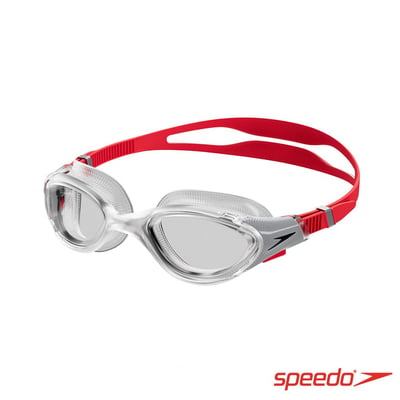 Speedo 成人 運動泳鏡 Biofuse2.0 紅/銀1