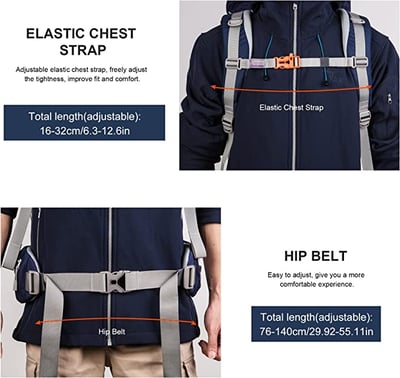 Mountaintop- 70L 輕量透氣可調整式登山包 雙色11