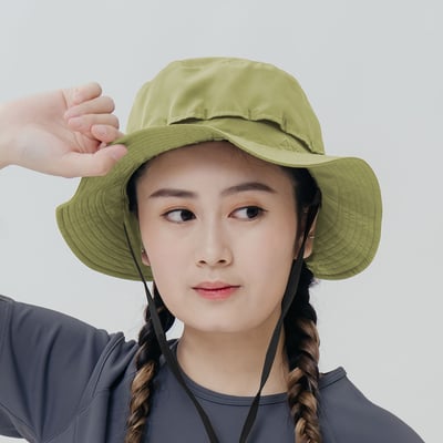TAKODA Wiyaka 防潑水可收納漁夫帽 暖橘色/森林綠/黑色12