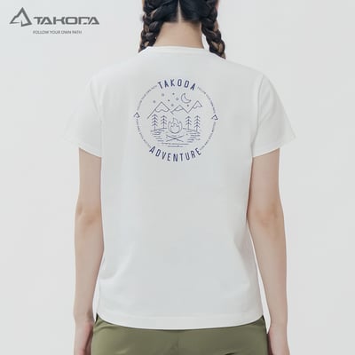TAKODA Tipi 女純棉短袖印花系列-露營去 女款 兩色9